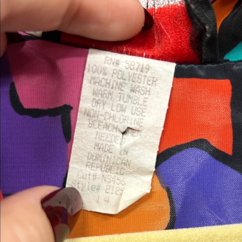 Notations Multicolor Abstract Button Down Shirt V… - image 2